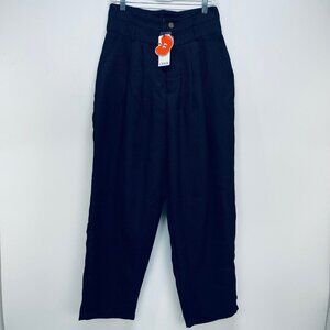 Cider Dress Pants Sz M Women’s Wide Leg Black Button Zip Pleated NWT